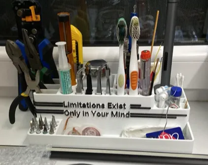 Desk organizer for basic tools