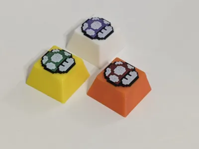 Mushroom keycap 8bit vintage style