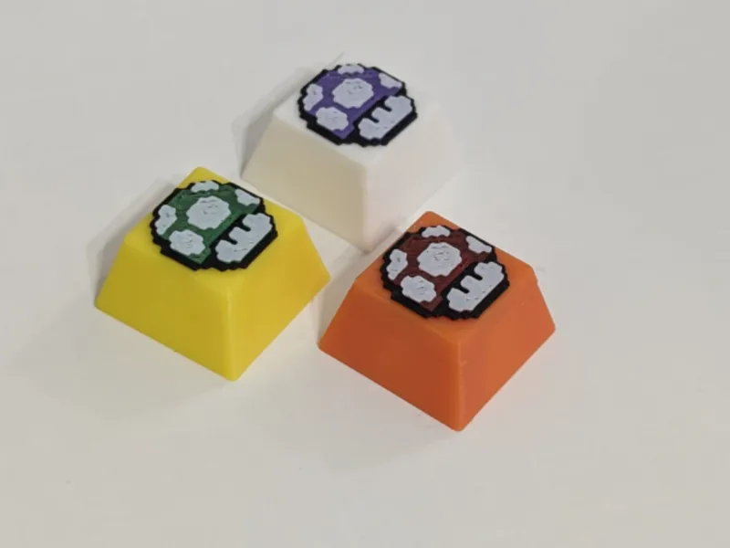 Mushroom keycap 8bit vintage style