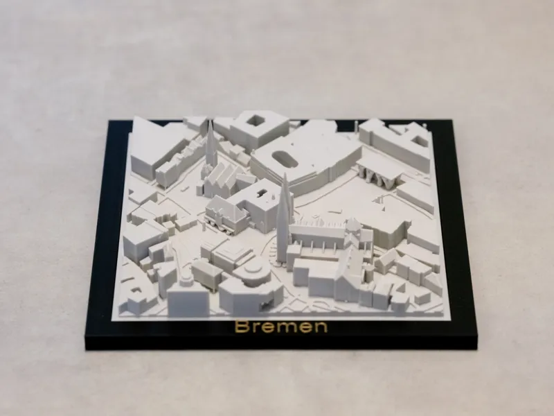 Bremen City 3D Miniatur mit Rahmen