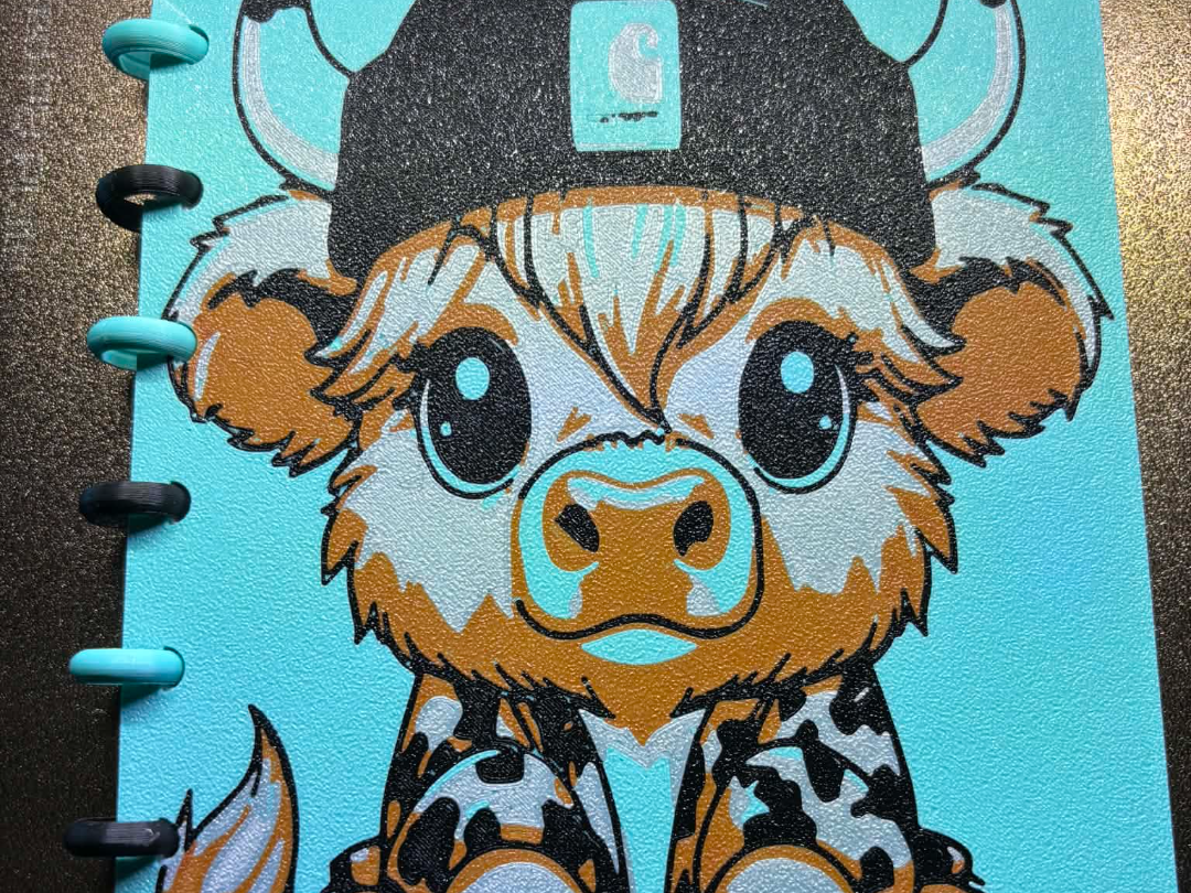 Highland cow A5 notebook cover - 1