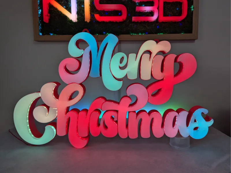 Merry Christmas large LED sign