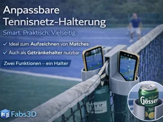 Tennisnetzhalterung für Smartphones und Dosen