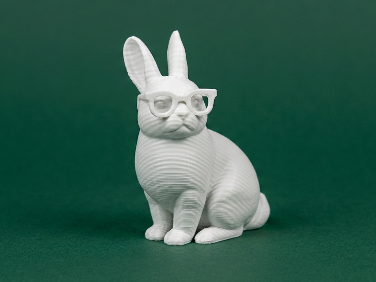 Cute Bunny with Glasses – Nerd Rabbit Figurine
