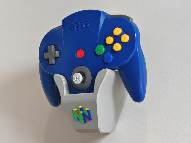 N64 Controller Holder - Wall Mount - 8BitDo Mod