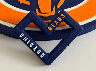 Chicago Bears Digital Heart Chain Link