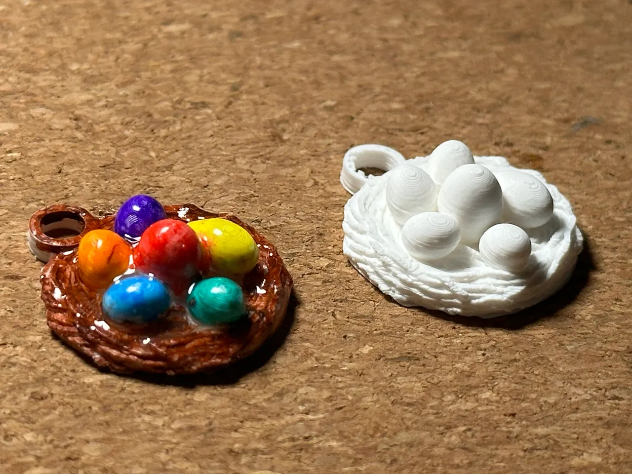 Easter Nest Earrings Easy print Painted DIY Design view 4