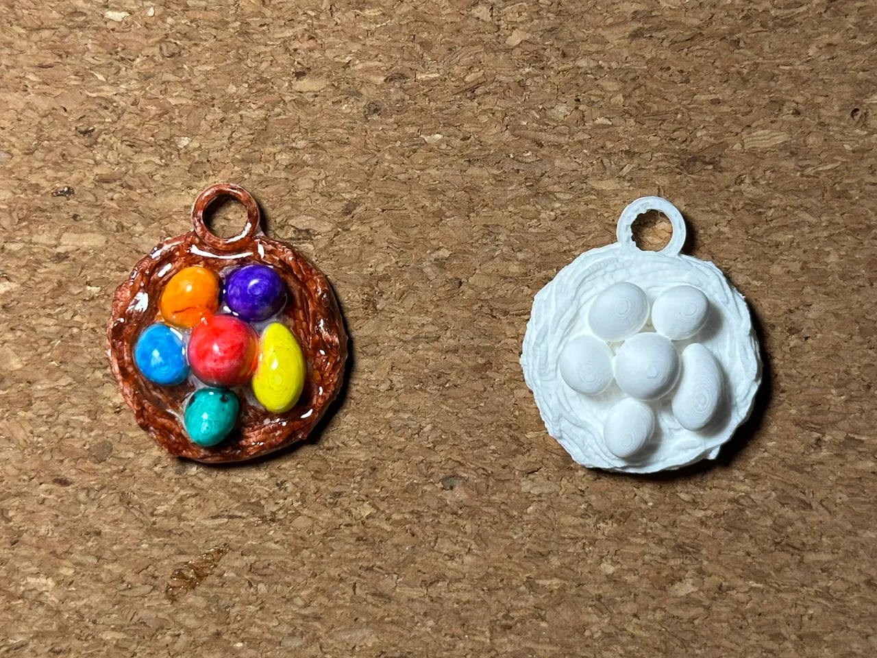 Easter Nest Earrings Easy print Painted DIY Design view 3