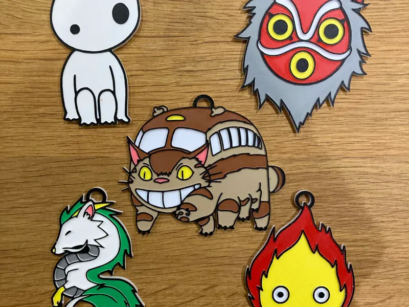 Décorations Noël guirlande Ghibli 2D Art