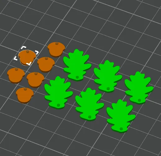 Oak-tree earrings view 4