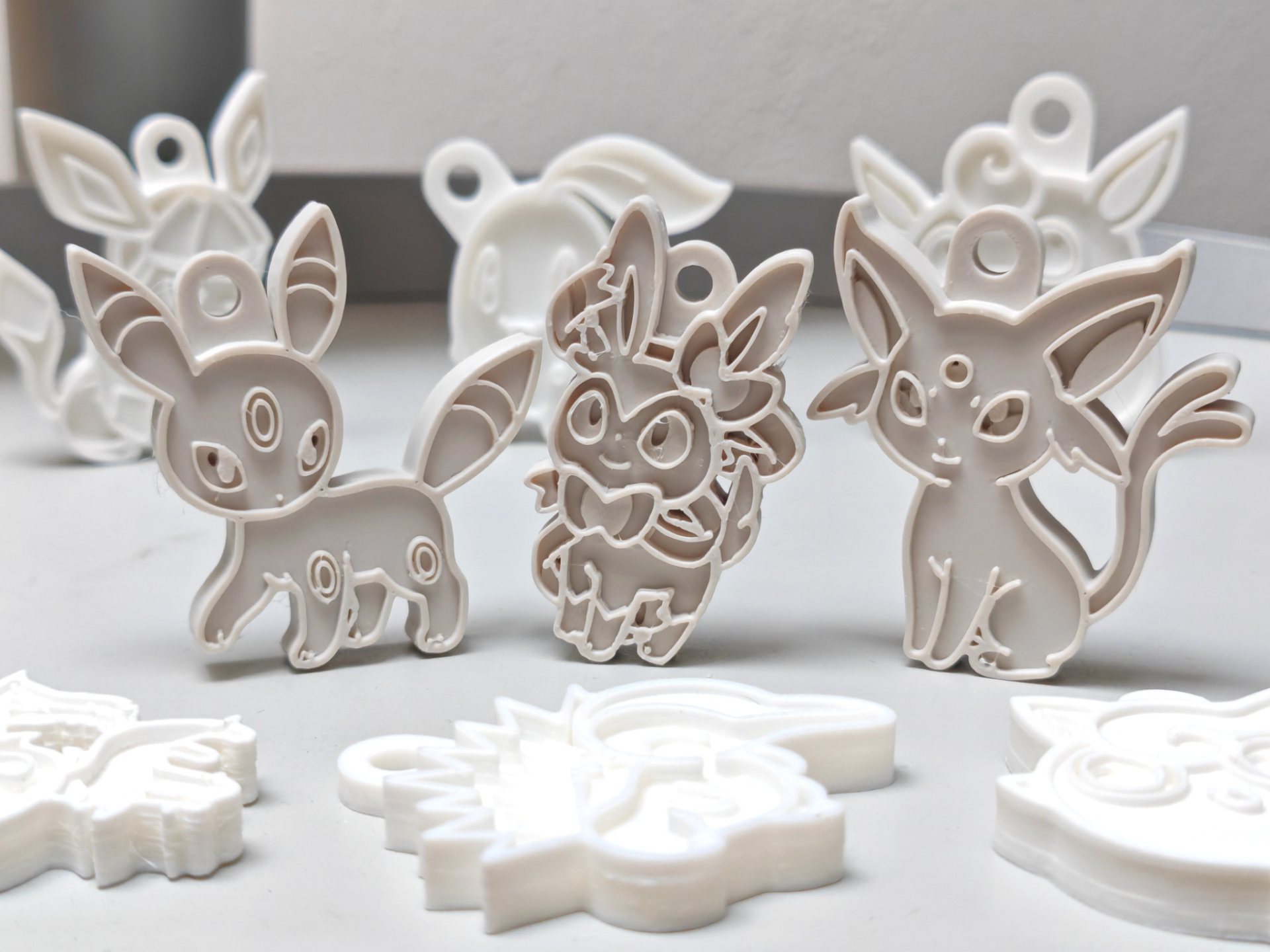 Pokémon Keychains (Umbreon, Sylveon, Espeon)