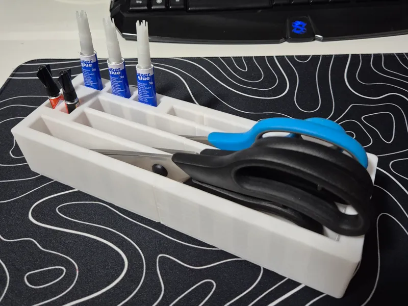 4x Scissors and Glue for Gridfinity 6x2 bin