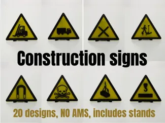 Construction signs for cyberbrick