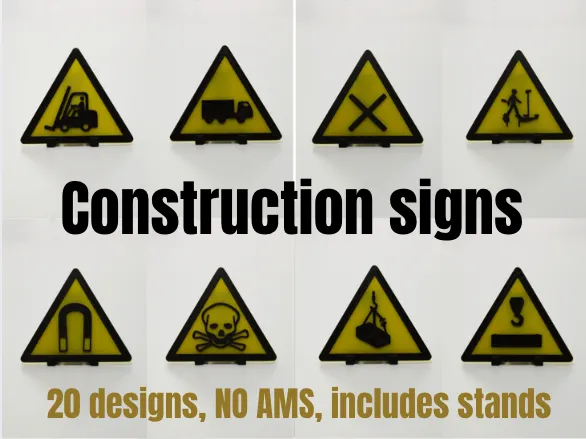 Construction signs for cyberbrick 