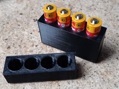 AA Battery Portable Box - for 4 cells