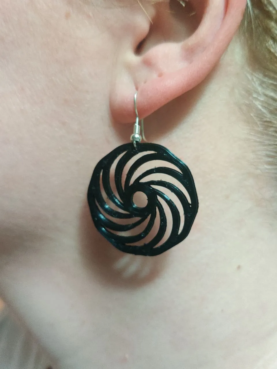 Spin Into Style with the Hypnotic Swirl Earrings view 2