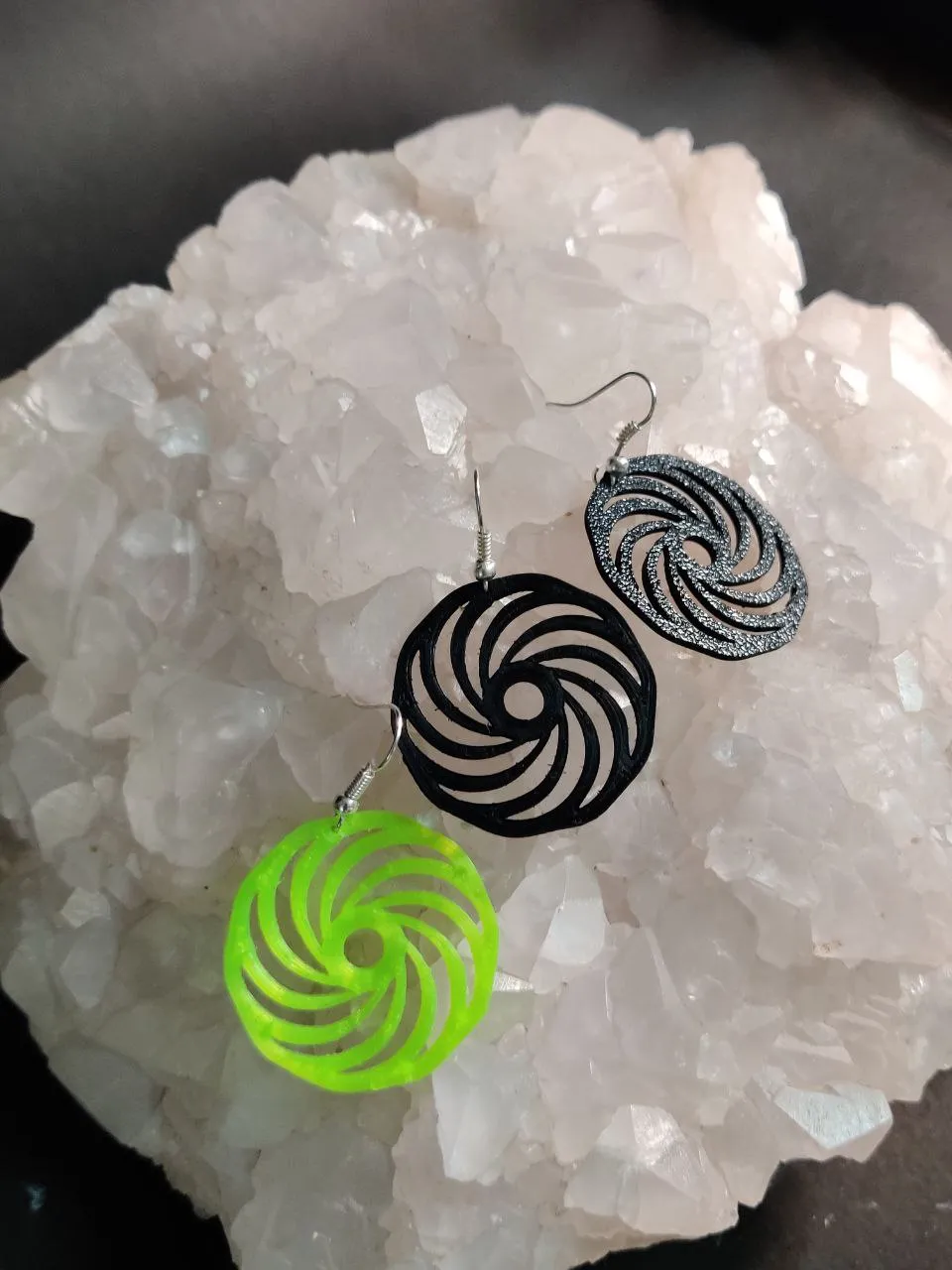 Spin Into Style with the Hypnotic Swirl Earrings view 3