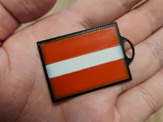 Latvian flag keychain