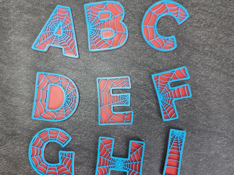 Spiderman alphabet - also Halloween