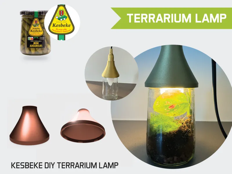 Kesbeke Jar Screw Cap Terrarium Lamp cap E14 Small