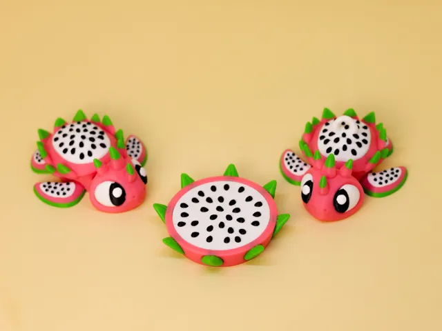 Dragon Fruit Turtle Playset, Articulated Toy