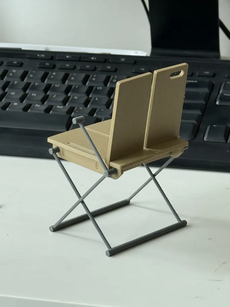 Miniature modern designer chair, 1:7 scale, assembly required after ...