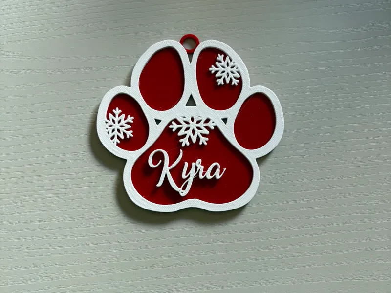 Decorazione natalizia zampa cagnolino
