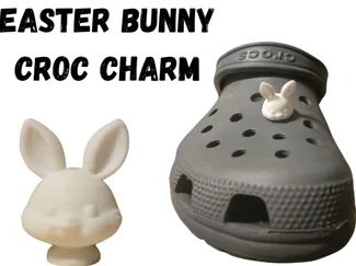 Easter Bunny Croc Charm