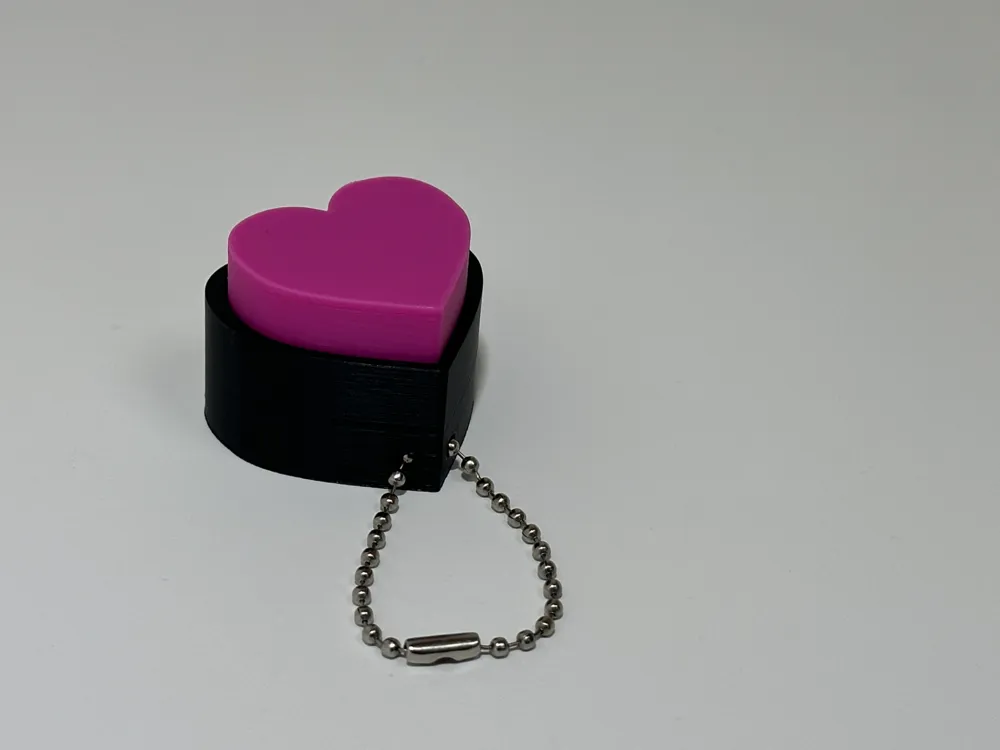 Heart Fidget Clicker + Keychain - Free 3D Print Model - MakerWorld