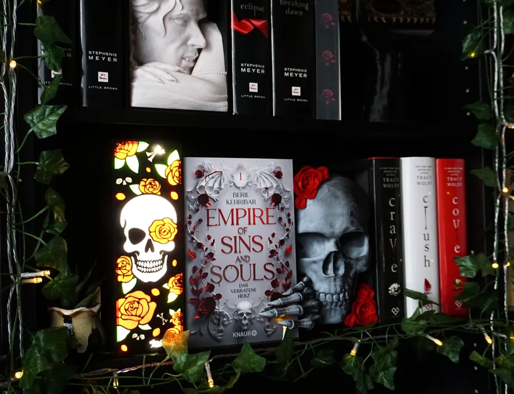 Skull BookNook with Roses (and Thorns)