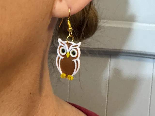 Night Guardian Owl Earrings