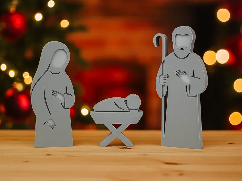 Minimalist Nativity Figures