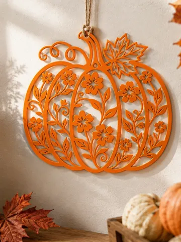 Adorno temático: Floral Autumn Pumpkin Wall Decor — vista de referencia 2