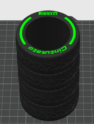 F1 intermediate Tyre stack pen holder