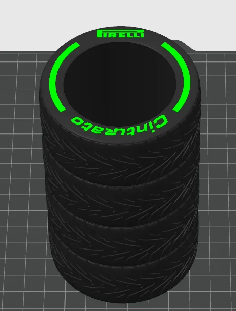 F1 intermediate Tyre stack pen holder
