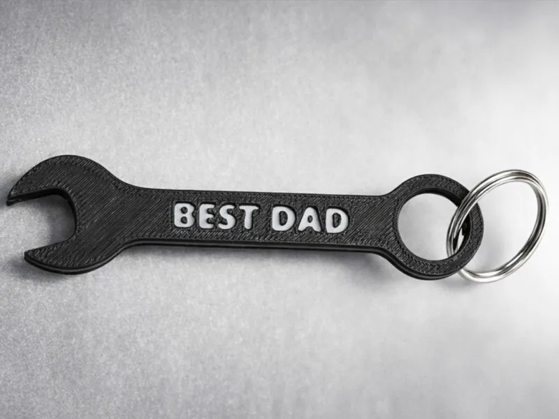 Best Dad Wrench Spanner Keyring Keychain Gift