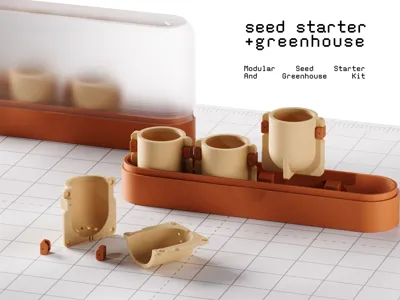 Seed Starter with Greenhouse 1x4