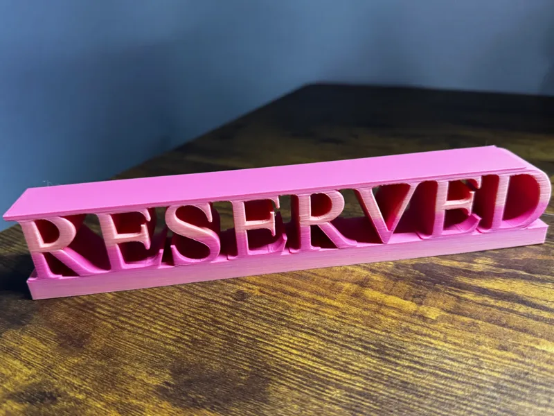 Reserved Sign