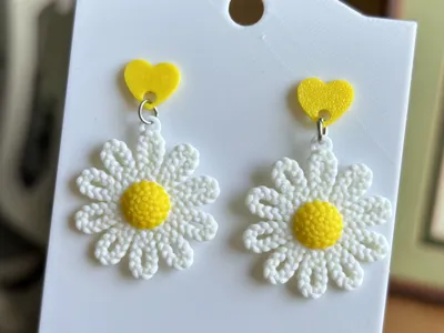 Woven Daisy Earrings