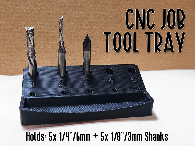 CNC Job Tool Tray Organizer For 1/4" & 1/8" Bits