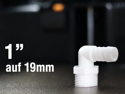 90° Angle Connector 1 inch to 19mm