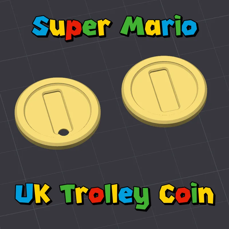 Super Mario UK Trolley Coin