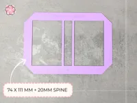 74x111mm + 20mm spine