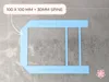 100x100mm, spine 30mm