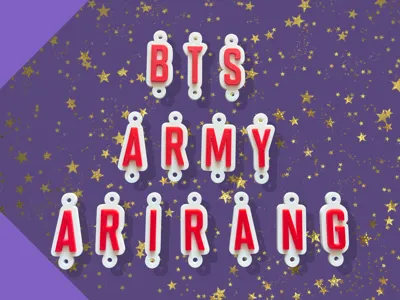 BTS - ARMY - ARIRANG NAME LOGO - CHARMS