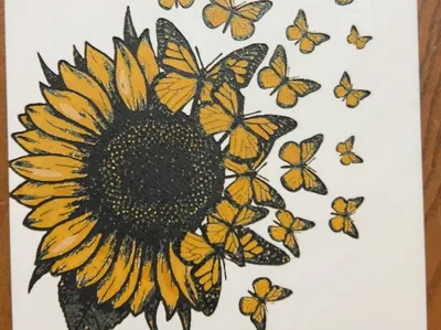 Butterfly, Sunflower