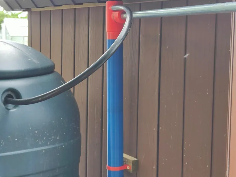 First flush rain collector for shed