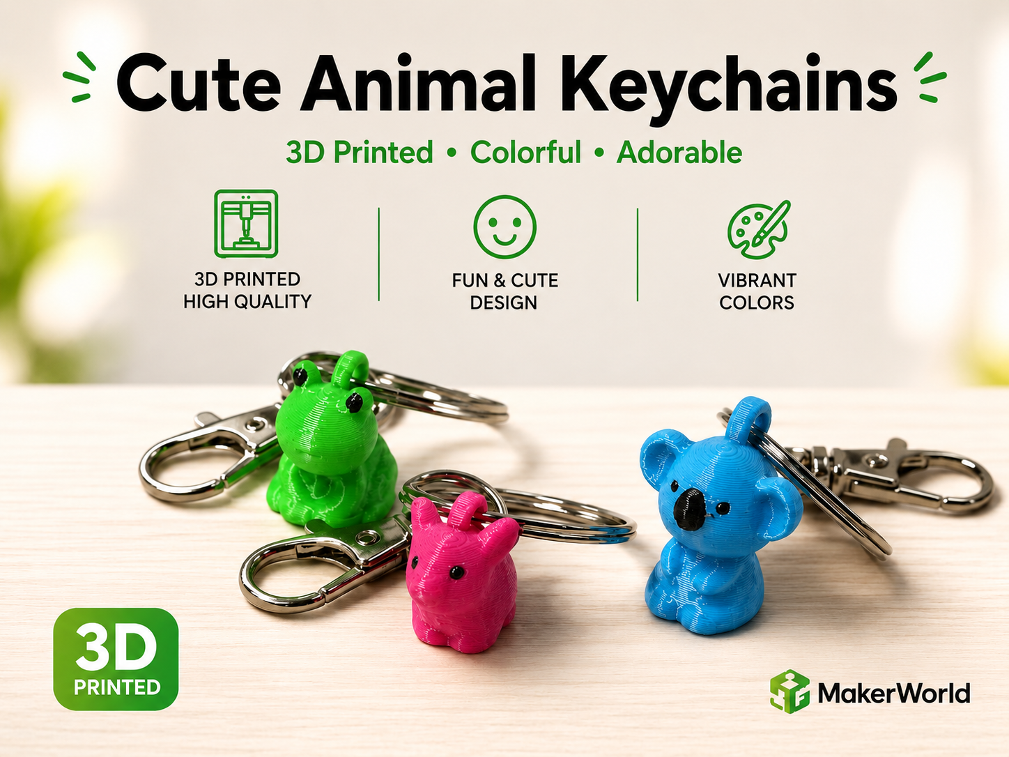 Cute Animal Keychains