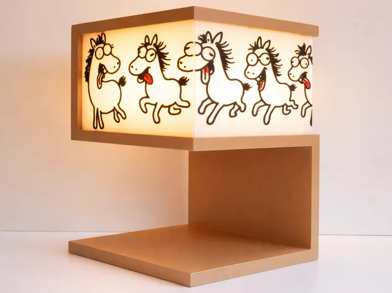 Modern Lamp - Galloping Horses