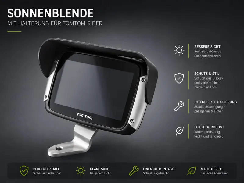 Tomtom Rider 400 Halterung und Sonnenblende